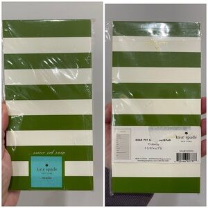 Kate Spade New York Dear Pet Sitter notepad planner stripes fur baby cat dog new